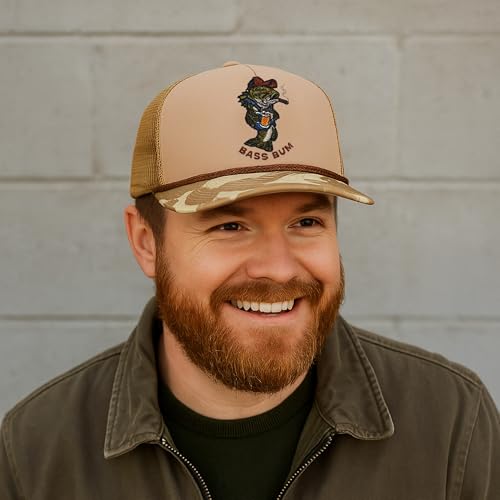 Paramount Outdoors Fly Fishing Hat Series Comfort Snap Snapback Cap for Men - color: Bass Bum