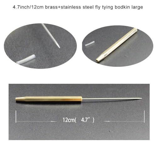 GREATFISHING 4pc Fly Tying Tools Combo Kit - Stainless Steel Whip Finisher, Bodkin, Bobbin, Disc Bobbin