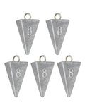 BLUEWING Pyramid Sinkers Lead Fishing Weights 1oz,2oz,3oz,5oz,8oz,10oz,12oz,16oz,32oz for Saltwater - style: #10 8oz, 4 Pack