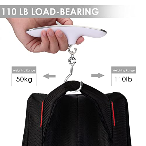 Digital Archery Bow Scale, 110lb Luggage Scale with Peak & Hold Mode, Portable Digital Scale with Backlit LCD, g/oz/kg/lb Conversion for Recurve & Compound Bow, Luggage Weighing