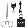 Booms Fishing FF2 4 in 1 Fly Fishing Gear Combo: Forceps, Nipper, Leader Straightener, Zinger Retractor - style: 4 in 1 Combo