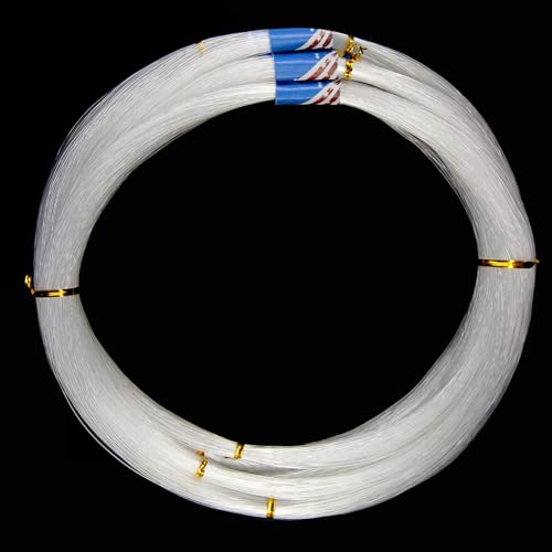 Fishing Line 547 Yard Monofilament Fishing Line Strong Invisible Line Clear Mono Nylon Fishing Leader Line for Saltwater Freshwater - color: Clear, size: 0.7 mm - 66.8 lb