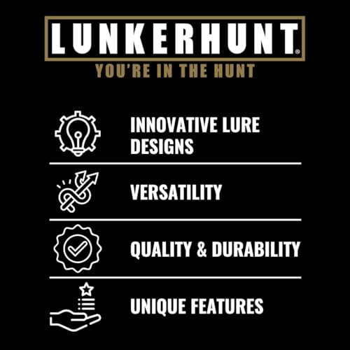 LUNKERHUNT Bass Fishing Lures Kit (3-Pack) - 2 Prop Fish Lures and 1 Prop Frog Lure | Weedless Hooks Hollow Realistic Body, Small Frog Lures & Fishing Lures for bass Fishing Whopper plopper
