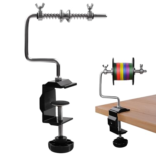 Fishing Line Spooler Winder with Clamp Adjustable Stable Reel Spooler Machine Spooling Station System Portable Fishing Line Spooling Accessories for Spinning Casting Reels - style: Type A-with Clamp