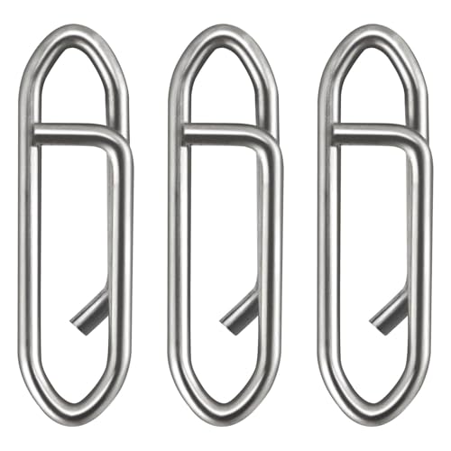 Dr.Fish Fishing Speed Clips Power Quick Clips for Fishing Lures Quick Change Stainless Steel Lure Snaps Saltwater Freshwater Crankbait Tackle Snaps - color: S-50LB-0.6", size: 40 Pack