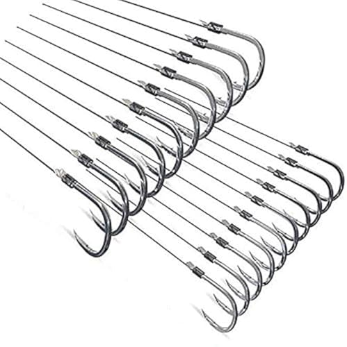 Joyiii Small Fishing Hooks with Mono Line,Super Strong Sharp Fishing Hook on Nylon Fishing Line Fishing Accessories for Baits - size: 5#(1.1lb-3.3lb)