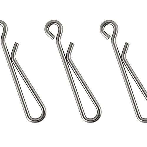 Dr.Fish 50 Pack Fishing Clips Quick Change Speed Clips Crankbait Snaps Stainless Steel Line Lure Hook Connector Freshwater - size: #3-40LB-0.83"