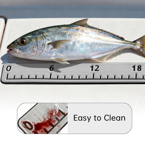 HZshark EVA Foam Fish Measuring Board, Fish Ruler with 3M Self-Adhesive Backing, 48" Fishing Tape Measure for Boats Sailboats Yachts Kayaks - color: Grey, size: 4.5"*48"