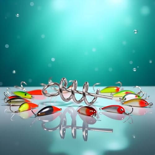50Pcs 14mm Silver Fishing Crank Hook Centering Pin Fishings Baits Lure Rig Fixed for Latch Needle Spring Twist Lock Fishing Spring Twist Lock Fishing Hook Centering Terminal Tackle and Accessories