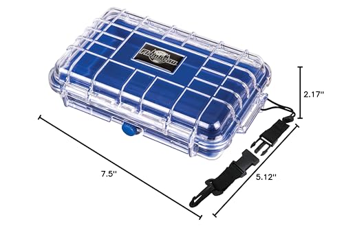 Flambeau Outdoors 402HD HD Tuff Box 400 with Zerust Anti-Corrosion Liner, Dry Box Storage, Medium, Blue/Clear - size: Medium
