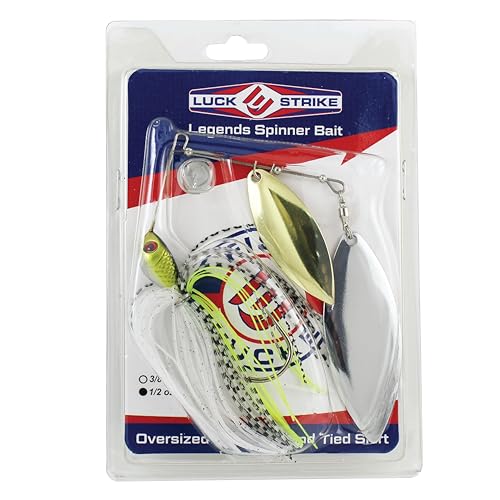 Luck E Strike Jimmy Houston Legends Spinner Bait with Willow Blades - color: SX Shad, size: 1/2 OZ