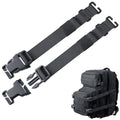 Molle Tactical Backpack Straps 24" Adjustable, Rush Tier System Molle Accessories for Military Assault Backpack Army Rucksack Attachment Nylon Compression Tie Down Strap for Tripod Gear, Sleeping Bag - color: Black 2Packs, style: Style A