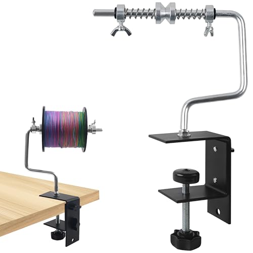 Fishing Line Spooler with Clamp Adjustable Stable Reel Spooler Machine | Portable Fishing Line Winder Spooler Fishing Accessories for Spinning Casting Reels, No line Twist Spooling Station System