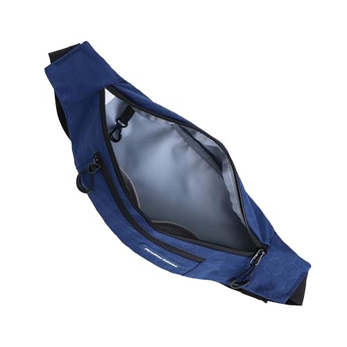 Ultra-light Crossbody Fanny Pack for Women Men Waist Belt Bag with 3 Zippered Pockets for Hiking, Running, Cycling, Outing (Navy Blue) - color: navy blue