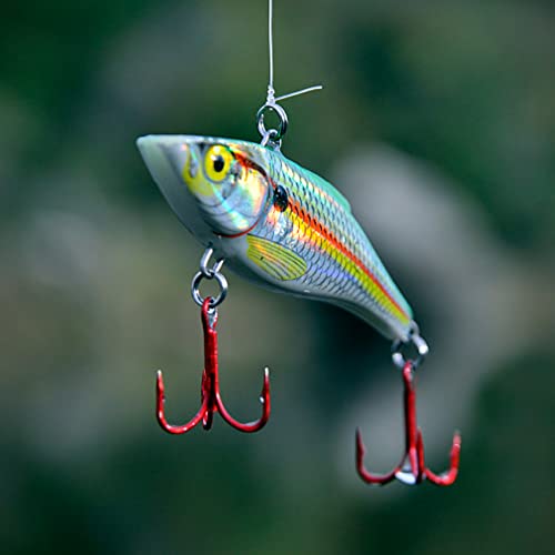 Fishing Treble Hooks - Sharp Strong Red Treble Fishing Hooks High Carbon Steel Triple Hooks Round Bend Barbed Fish Hook for Saltwater Freshwater Size #14-1/0 - size: 100pcs-14#