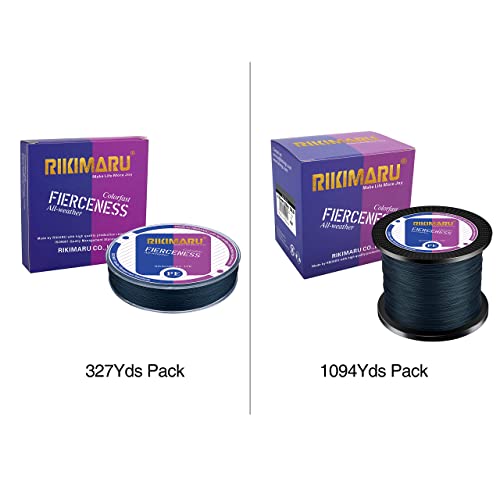 RIKIMARU Braided Fishing Line Abrasion Resistant Superline Zero Stretch&Low Memory Extra Thin Diameter 327-1094 Yds, 4-180LB - color: Dark Gray, size: 327 Yds/0.20mm/25LB