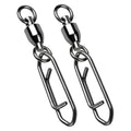 AMYSPORTS High Strength Snap Swivels Stainless Bearing Rolling Fishing Swivel Freshwater Snap Swivels Fishing Clip Steel Black Nickel - size: Size 6+XL (166lb) 50 pcs