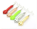5 Pieces Fishing Spoons Lure for Trout Bass Salmon,Fishing Treble Hooks Spinning Lures,Hard Metal Zinc Alloy Fishing Hooks,Fishing Tackles Spoon Spinner Baits kit for Freshwater Saltwat - size: 0.35OZ