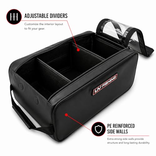EZ PRO Tackle Bag - Pull Handle, Clear Window, Fits 25+ Baits