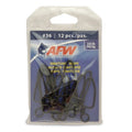 AFW Brass Coastlock Snap Swivels – Durable Fishing Gear with High-Strength Wire Snaps, Black Oxide Finish, Prevents Line Twisting & Kinking, Supports Up to 350 lb Test. - size: 12 Pieces, 225 Pound Test