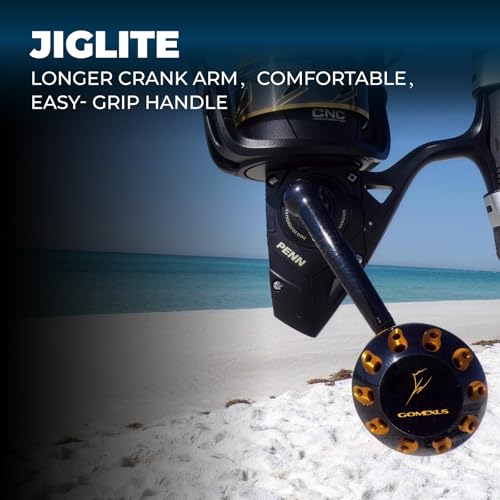 GOMEXUS Power Handle for Penn Spinfisher VI VII Slammer III IV Reel Crank (Make Sure Your Reel Model, Not for All Spinfisher Long Cast/V)-Please Pay Attention to The Adaptation Table - color: Black, style: For Slammer/Spinfisher 5500-6500 Thread