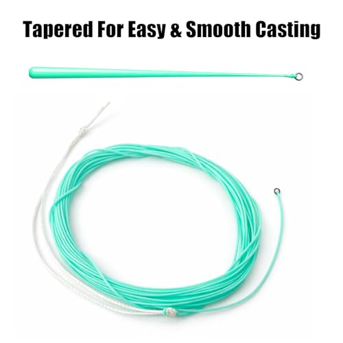 Aventik Tenkara Fly Fishing Line – Tapered Floating Line with PVC Coating, Lightweight & Polyester Braided core, Smooth Casting Tenkara Line for Fly Fishing - color: Sky Blue, size: 11FT,12LB