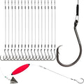 Dovesun 30PCS/20PCS Circle Hooks Fishing Pre-Rigged Catfish Rig for Saltwater Freshwater Catfish Hooks with Wire Leader 2/0 4/0 6/0 8/0 10/0 - color: D-6/0 Circle Hooks Kit-20PCS