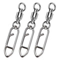 Alwonder 30-Pack Fishing Speed Clips Quick Change Snap Swivels, Ball Bearing Swivel Power Clips Fishing Snap Swivels Freshwater Saltwater Crankbait Popper Lures Quick Snaps Connectors Tackle - size: Size 1+S (44LB) 30pcs