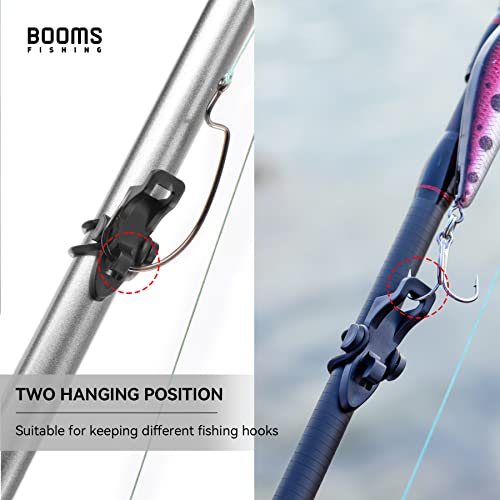 Booms Fishing Hook Keeper for Fishing Rod, HK1S Fishing Bait Holder with 2 Sizes Rubber Rings, 10 Sets or 20 Sets Options - style: 20 Sets
