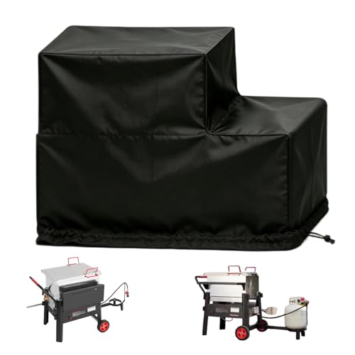 Turkey Fryer Cover, Waterproof Crawfish Boiler Cover for Creole Feast CFB3001 70 QT Seafood Boiler with 20LB Proprane Tank,Crawfish Boil Party Supplies,66" D x 35" W x 39" H - size: 66" D x 35" W x 39" H