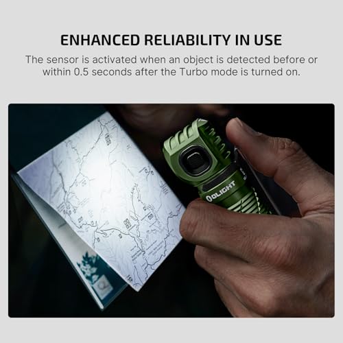 OLIGHT Perun 3 Rechargeable Headlamp Flashlight, 3000 Lumens LED Headlight with Red Light, Waterproof Head Lamp with Headband for Outdoor Camping, Hiking, Working (OD Green) - color: OD Green