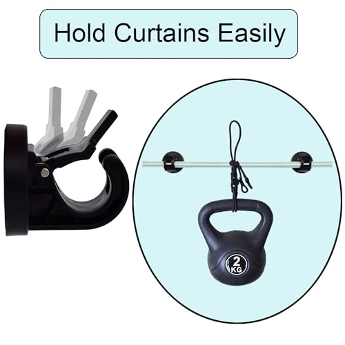 YYST Magnetic Rod Bracket for DIY Classroom Window Cover, Portable Travel Door Window Blackout Shade，Room Darkening Design, etc (2, Black)