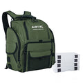 AUMTISC Fishing Tackle Bag Backpack for Men with 4 Tackle Boxes, 2 Rod Holder, Rain Cover, Large Fishing Equipment Gear Bags for Camping, Hiking