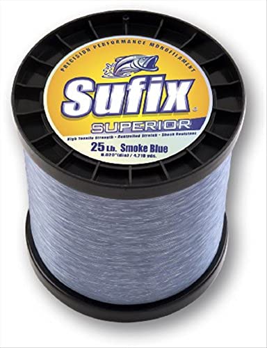 Sufix Superior 15 lb (Smoke Blue, Size- 840 YD Spool)