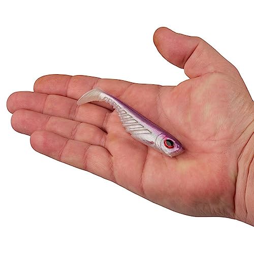 Berkley PowerBait Ripple Shad Fishing Soft Bait - color: HD Purple Smelt, size: 4"