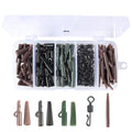 120-Piece Boxed European Carp Fishing Rig Kit, Anti-Tangle Sleeves & Quick Change Clip Swivels, Carp Fishing Terminal Tackle Accessories