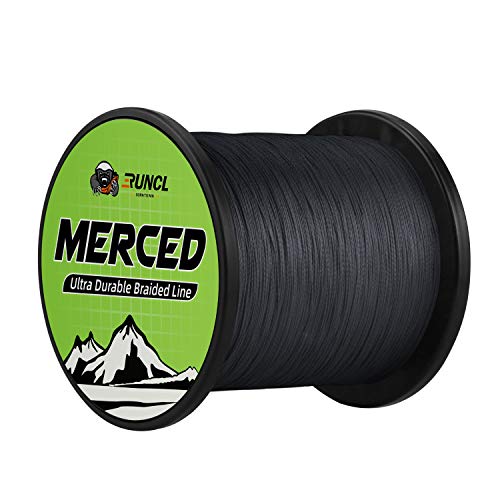 RUNCL Braided Fishing Line Merced, 1000 500 300 Yards Braided Line 4 8 Strands, 6-200LB - Proprietary Weaving Tech, Thin-Coating Tech, Stronger Smoother for Freshwater Saltwater - color: Gray, size: 6lb/300yards (4 Strands)