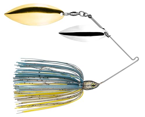 Strike King Tour Grade Spinnerbait Fishing Lure, Weight Forward Design, 3D Eyes, Hand-Tied Skirt - color: Sexy Shad, size: 3/8 oz