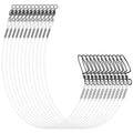 Fluorocarbon Fishing Leaders, 24pcs Invisible Wire Leader Line with Swivels Snap Fluorocarbon Fishing Line Leader Connects Lures Bait or Hooks for Saltwater Freshwater 20lb-50lb - size: 20LB-6''