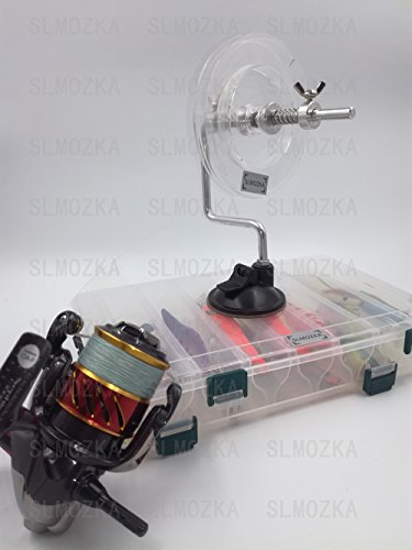 Fishing Line Spooler Silver Reel Winder Spool Tackle Winder spooling Station Winding System Ultimate Line - color: A-With Suction Cup