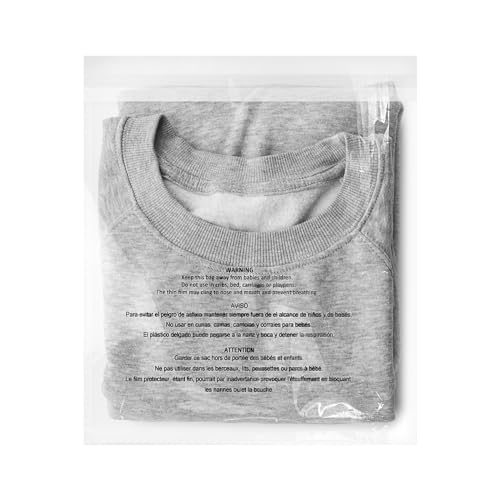 iMailer - 500 Count - 8" x 10" Clear Plastic Poly Bags with Suffocation Warning for Clothing, T-Shirt, Brochure, Prints, Handicraft Gift- Resealable Adhesive,Not Strong - size: 8" x 10", style: Resealable Glue