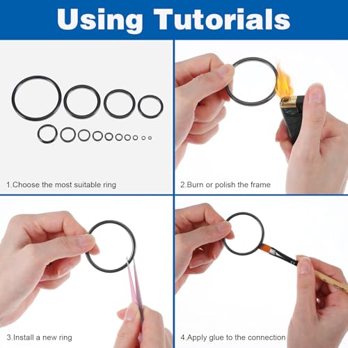 28 Pcs Fishing Rod Eyelet Repair Kit 14 Sizes Ceramic Guide Ring Replacement Kit Fishing Rod Repair Accessories