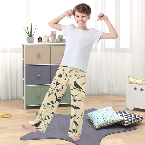 Pajama Pants Long Sleep Pant Elastic Waist Pajama Bottoms with Pockets - color: Color 2, size: 6-8 Years