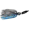 Strike King Thunder Cricket Fishing Lure, Vibrating Swim Jig, Silver Blade, 4/0 Jungle-Style Flipping Hook - color: Black / Blue, size: 3/8 oz