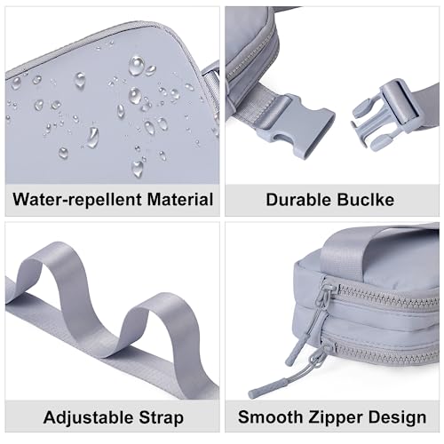 CLUCI Small Belt Bag for Women, Crossbody Everywhere Waist Packs Trendy, Women's Fanny Pack with Adjustable Strap - color: A1-Grey