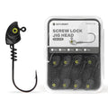 15-Pack Screw Lock Swimbait Jig Heads – 3D Chartreuse Eyes 1/8 3/16 1/4 3/8 1/2 oz, 3/0 & 4/0 Fishing Hooks - color: Black, size: 3/8oz - 15Pack