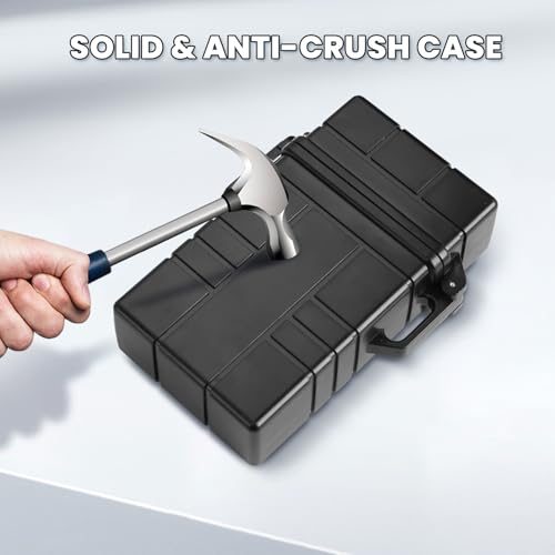 Waterproof Case, Airtight Holder Case for Whole Package 20pcs 84-100mm Size, EDC Survival Container for Fishing Kit, Match Seal Storage Dry Box, Camping Essentials, Cool Gadgets for Men Women - size: 100mm