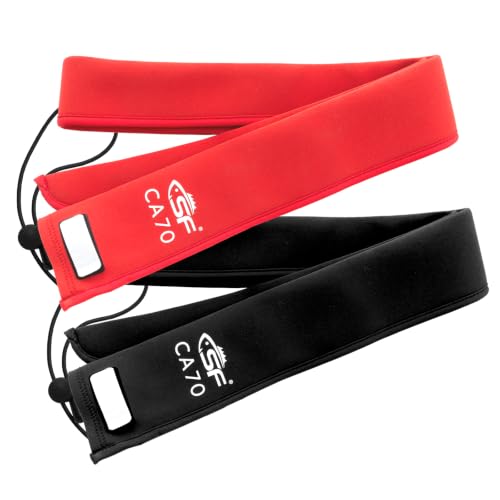 SF Neoprene Fishing Rod Sleeve Rod Cover for Casting, Spinning, Trolling Fishing Rods Protect Cover Floating Rods Storage Case,Hook Resistant - color: Black&Red One of each, size: Length:70 in, style: Casting/Trolling