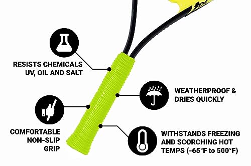 Silicone Rubber Grip Wrap for Tool Handles, Fitness and Sports Equipment - 1.7mm Thick - color: Lime Green