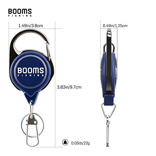 Booms Fishing RG1 Fly Fishing Zinger Retractor 3 pcs - color: Blue